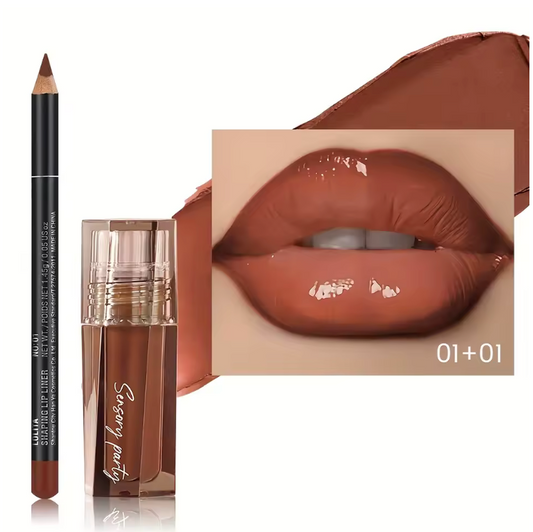 Hydraterende lipgloss- en liplinerset
